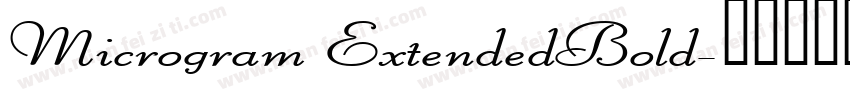 Microgram ExtendedBold字体转换